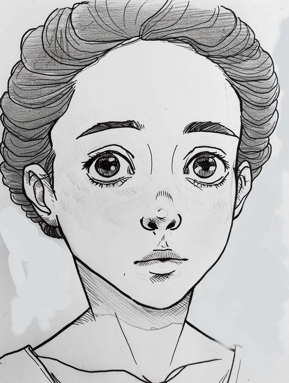 Elegant Graphite Female Portrait Studies - Image 4