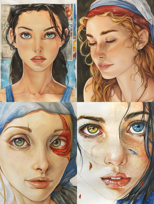 Ethereal Gazes: A Study of Digital Portraits