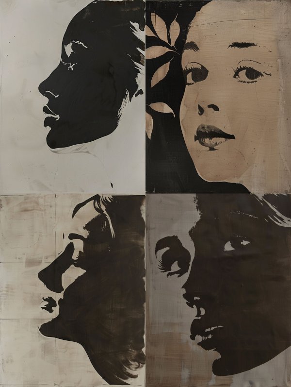 Minimalist Noir Silhouette Portrait