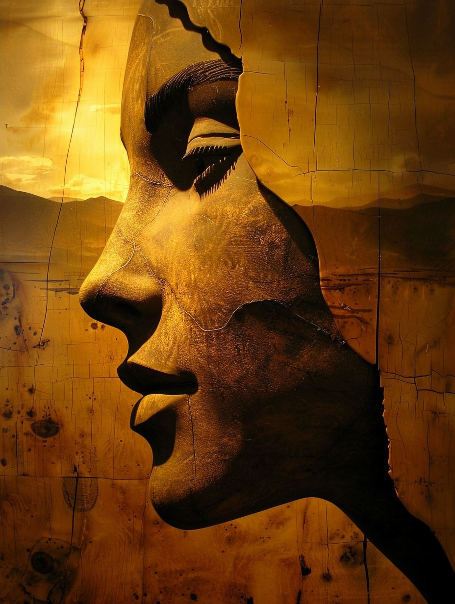 Golden Echoes of Ancient Faces - Image 4