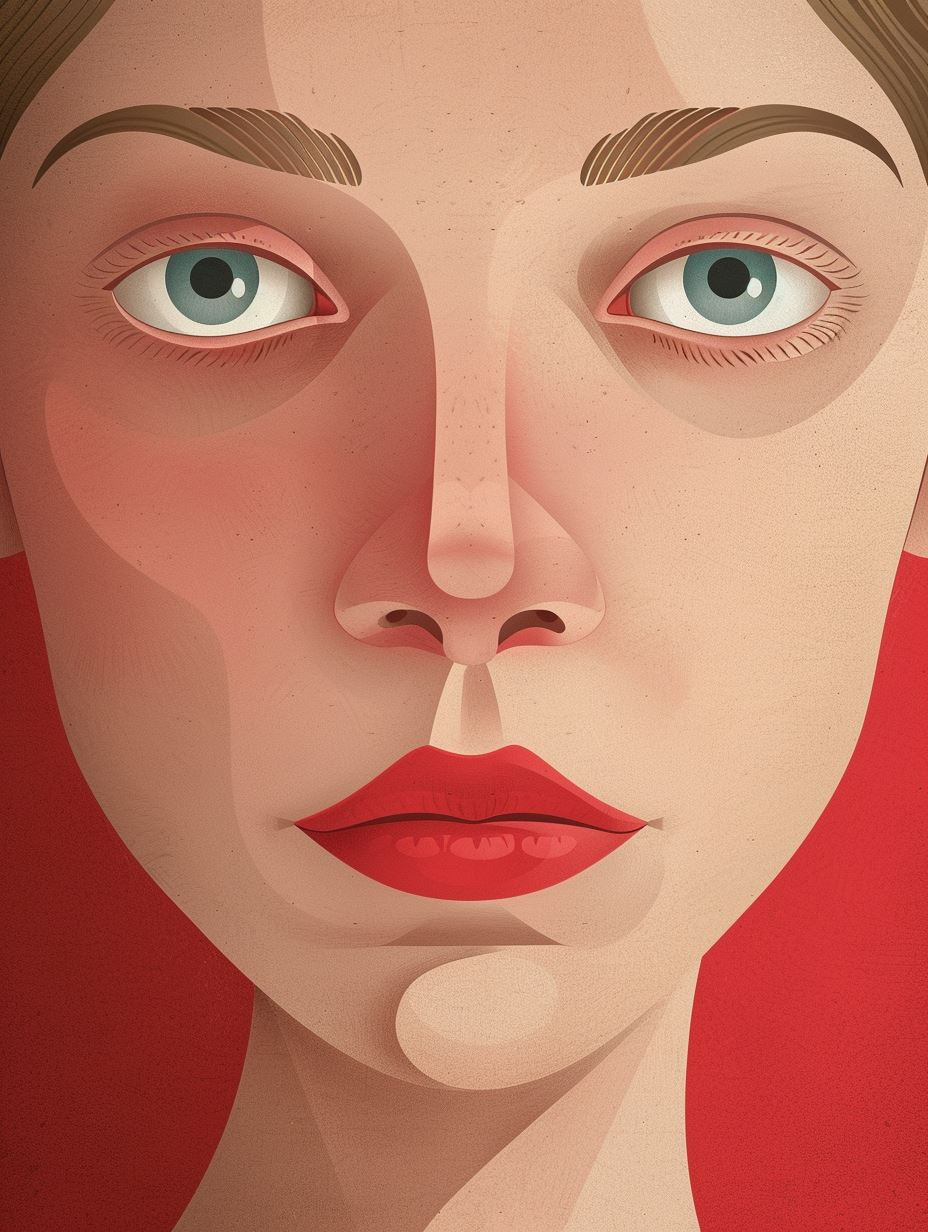 Modern Geometric Portrait Study - Image 1