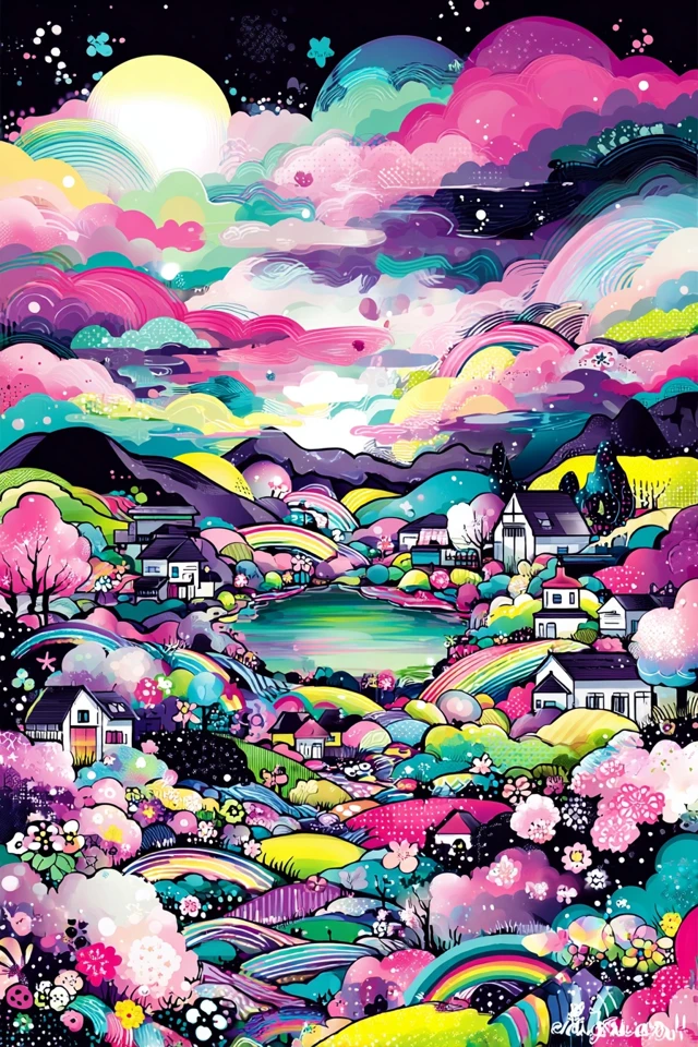 Psychedelic Dreamscape Portrait - Image 2