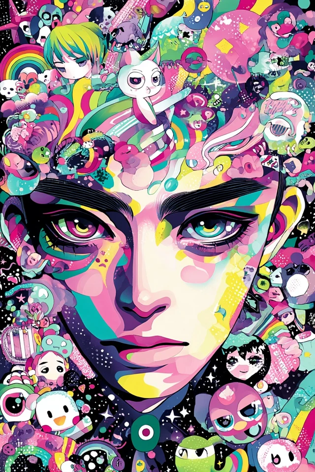 Psychedelic Dreamscape Portrait - Image 1
