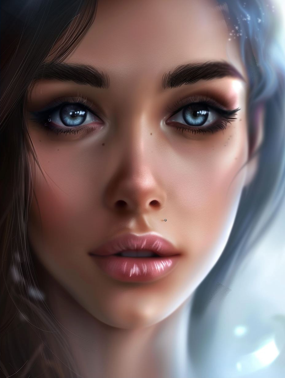 Ethereal Gazes: Digital Portrait Collection - Image 2
