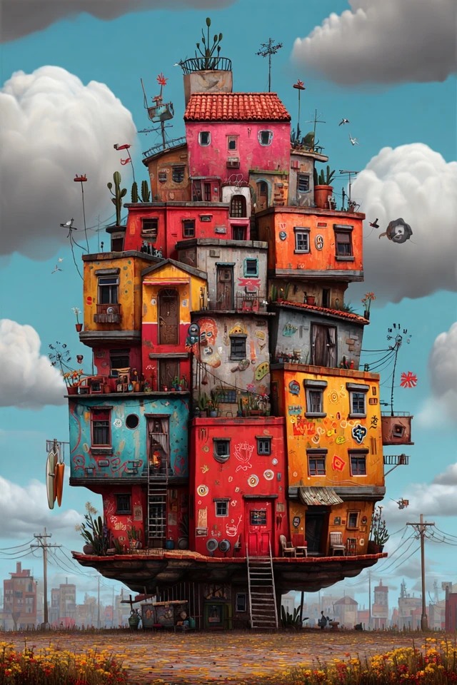 Whimsical Crowd Portrait - Image 6