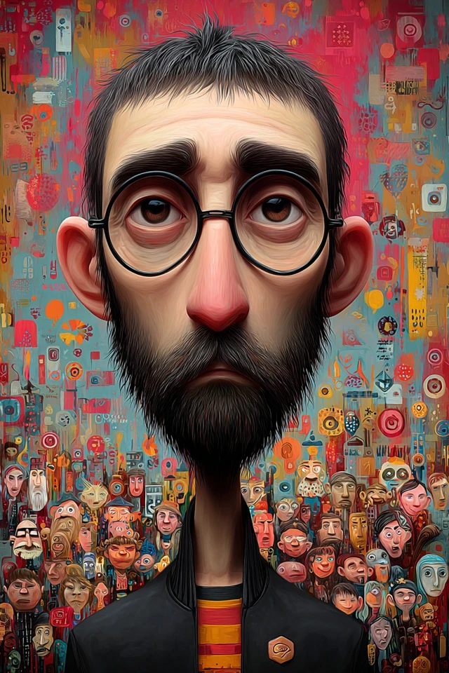 Whimsical Crowd Portrait - Image 1