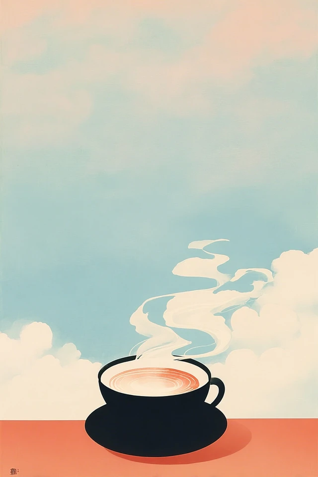 Serene Pastel Silhouette - Image 4