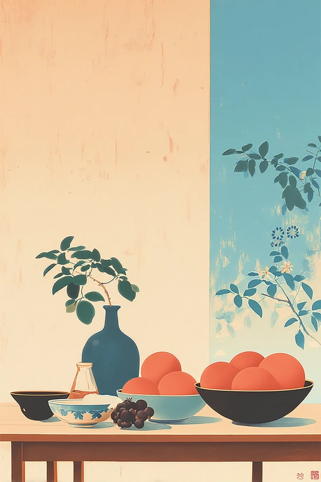 Serene Pastel Silhouette - Image 3