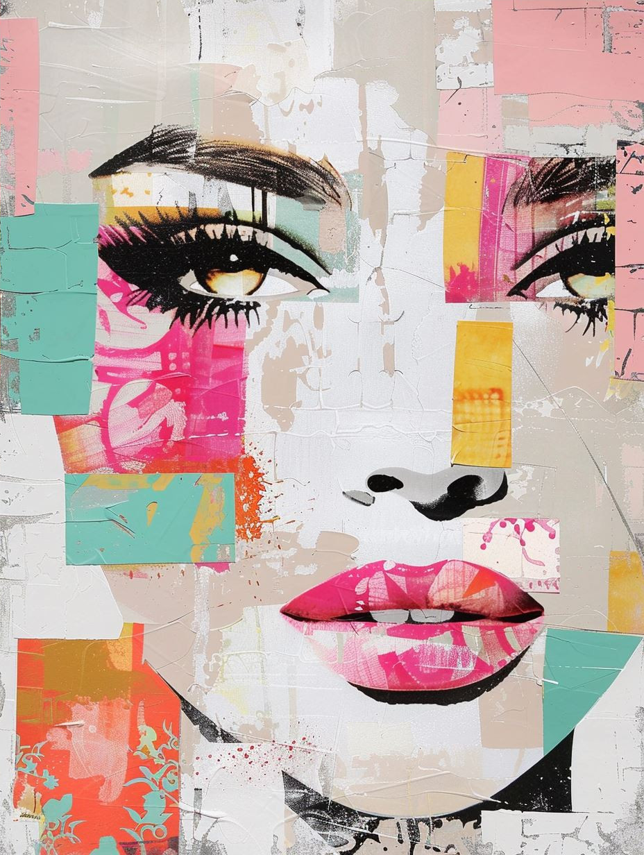 Fragmented Beauty: A Modern Collage - Image 4