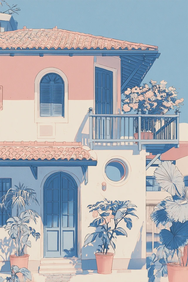 Pastel Dreams in Blue and Blush - Image 6