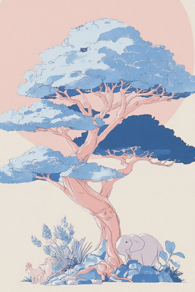 Pastel Dreams in Blue and Blush - Image 5