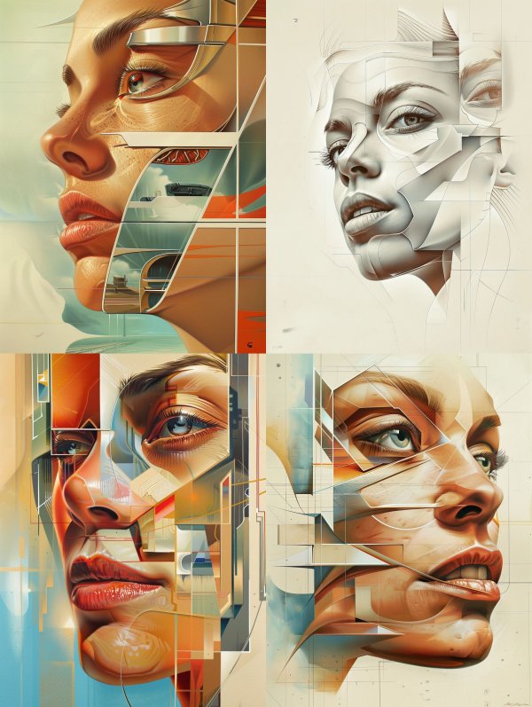 Fragmented Digital Portraiture Study