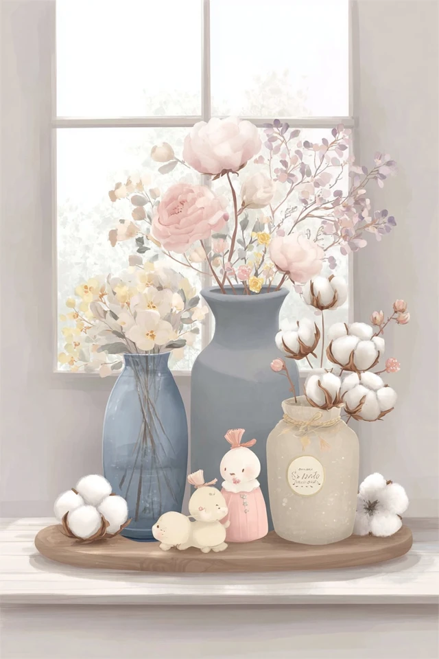Soft Pastel Bloom Portrait - Image 3