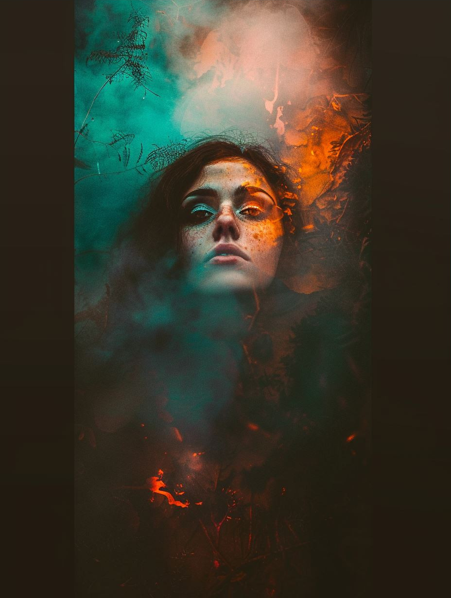 Ethereal Portraits in Cosmic Smoke - Image 3