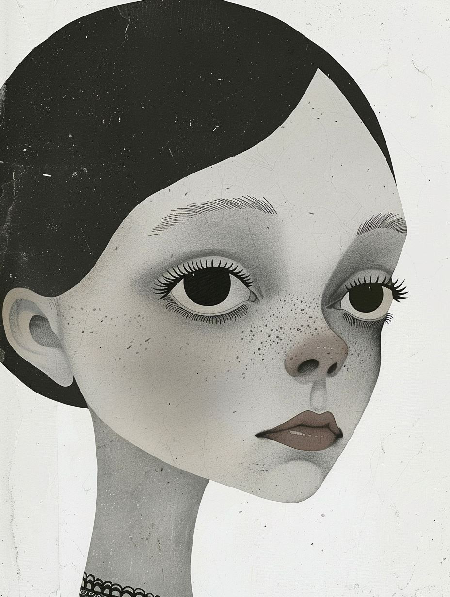 Melancholy Gazes in Monochrome - Image 4