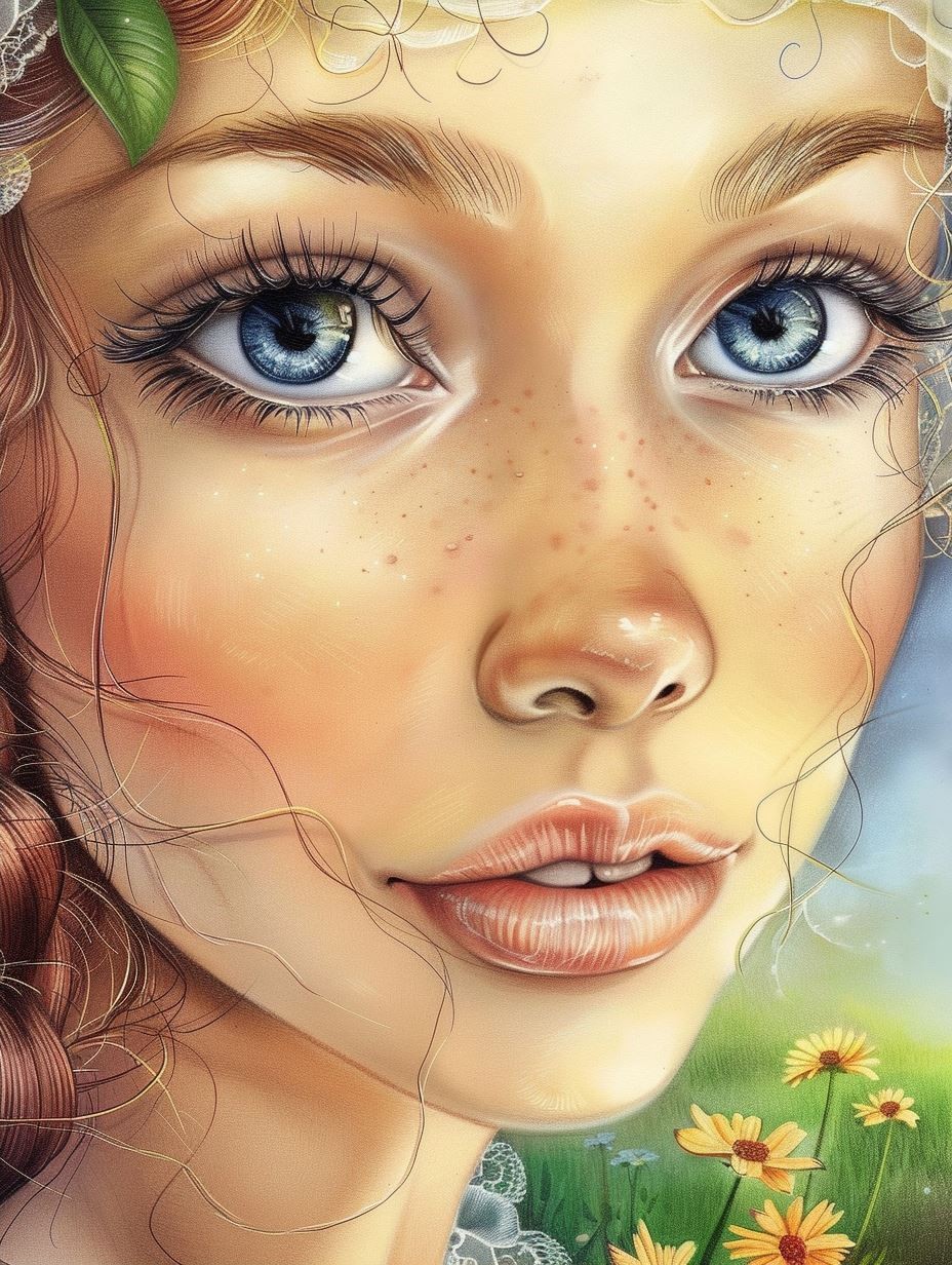 Sun-Kissed Freckled Portrait Study - Image 2
