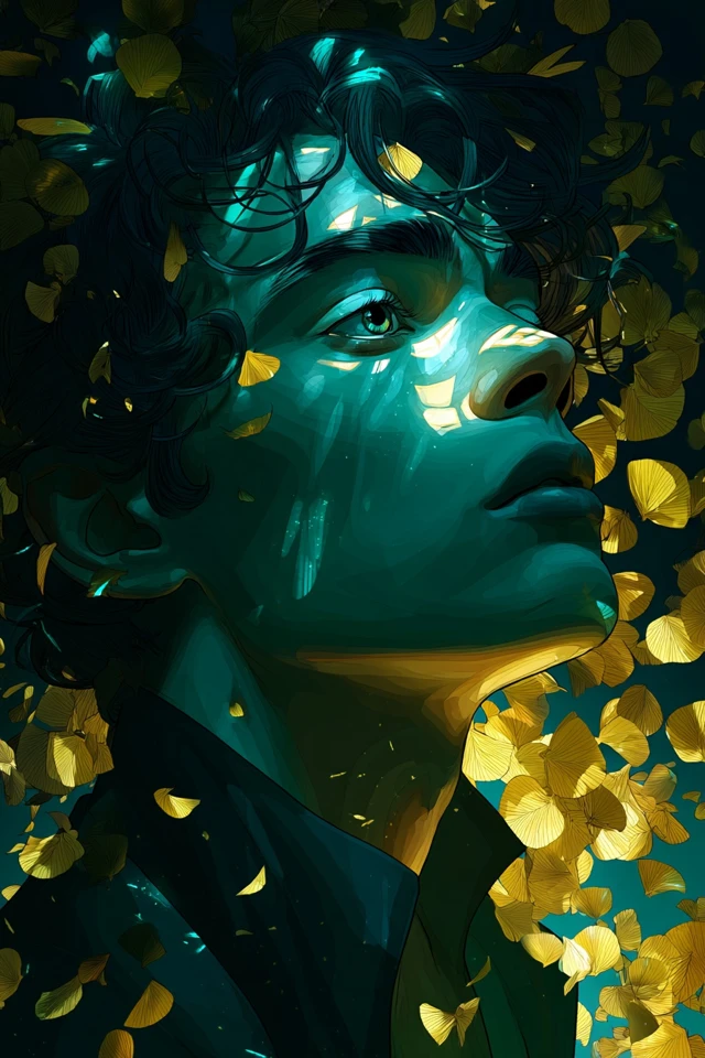 Golden Petal Reverie - Image 1