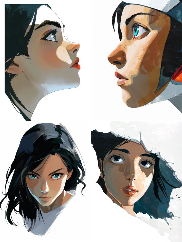 Digital Portrait Study of a Woman's Gaze