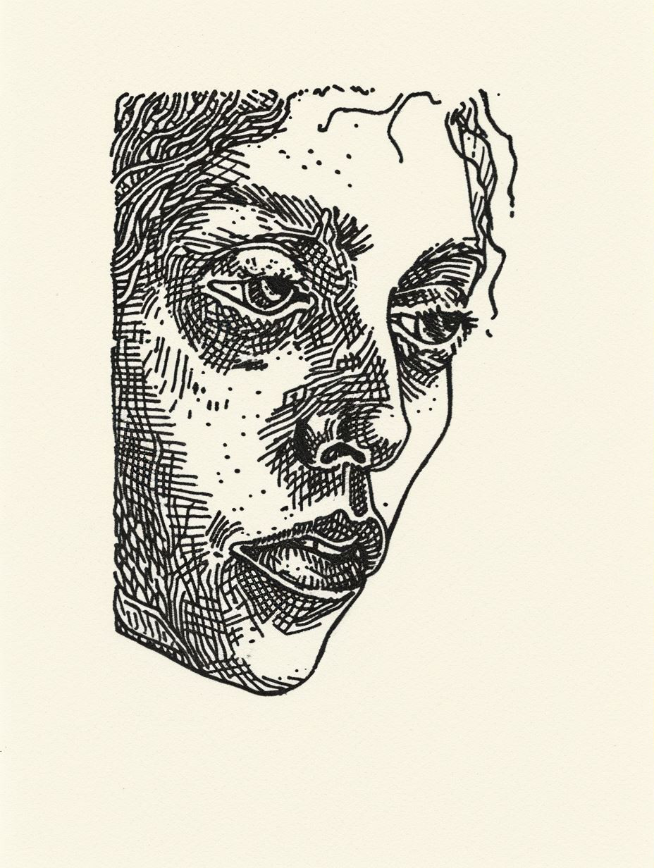 Ink Visions: A Study of Faces - Image 1