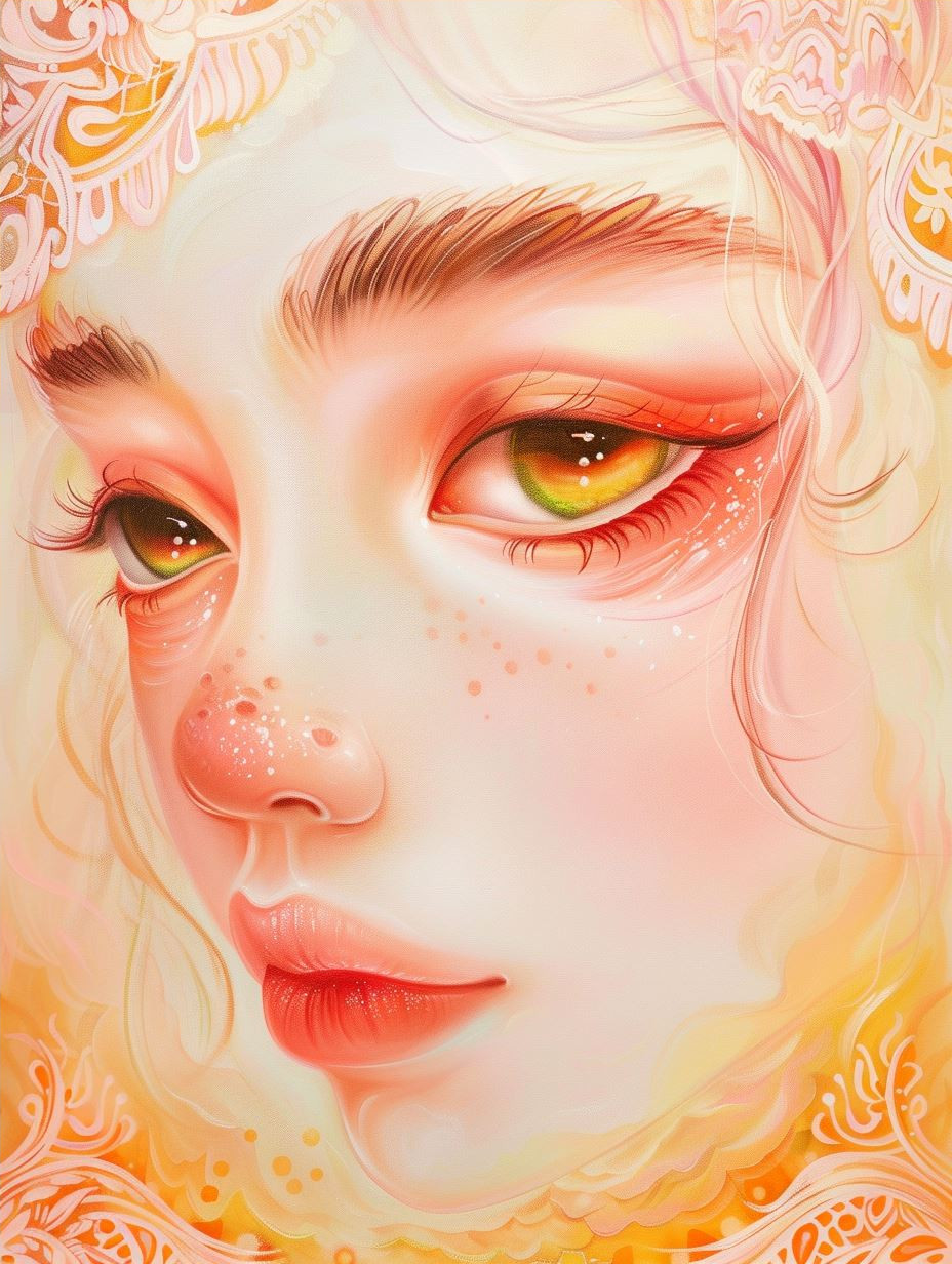 Golden Glow Ethereal Anime Portrait Collection - Image 4