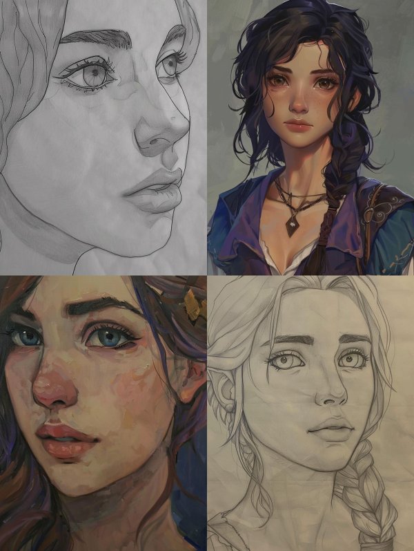 Artistic Journey: From Sketch to Digital Portrait