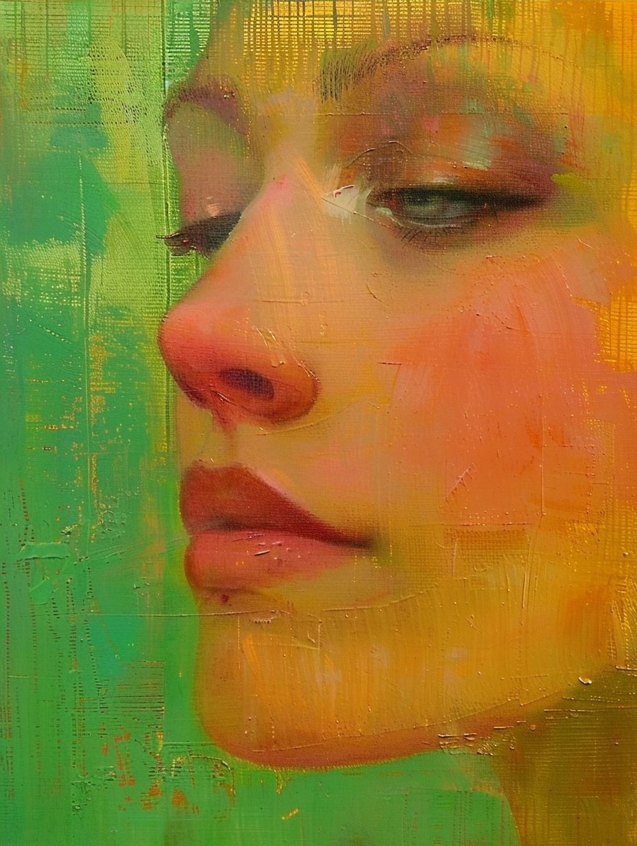 Ethereal Neon Portrait Study - Image 4