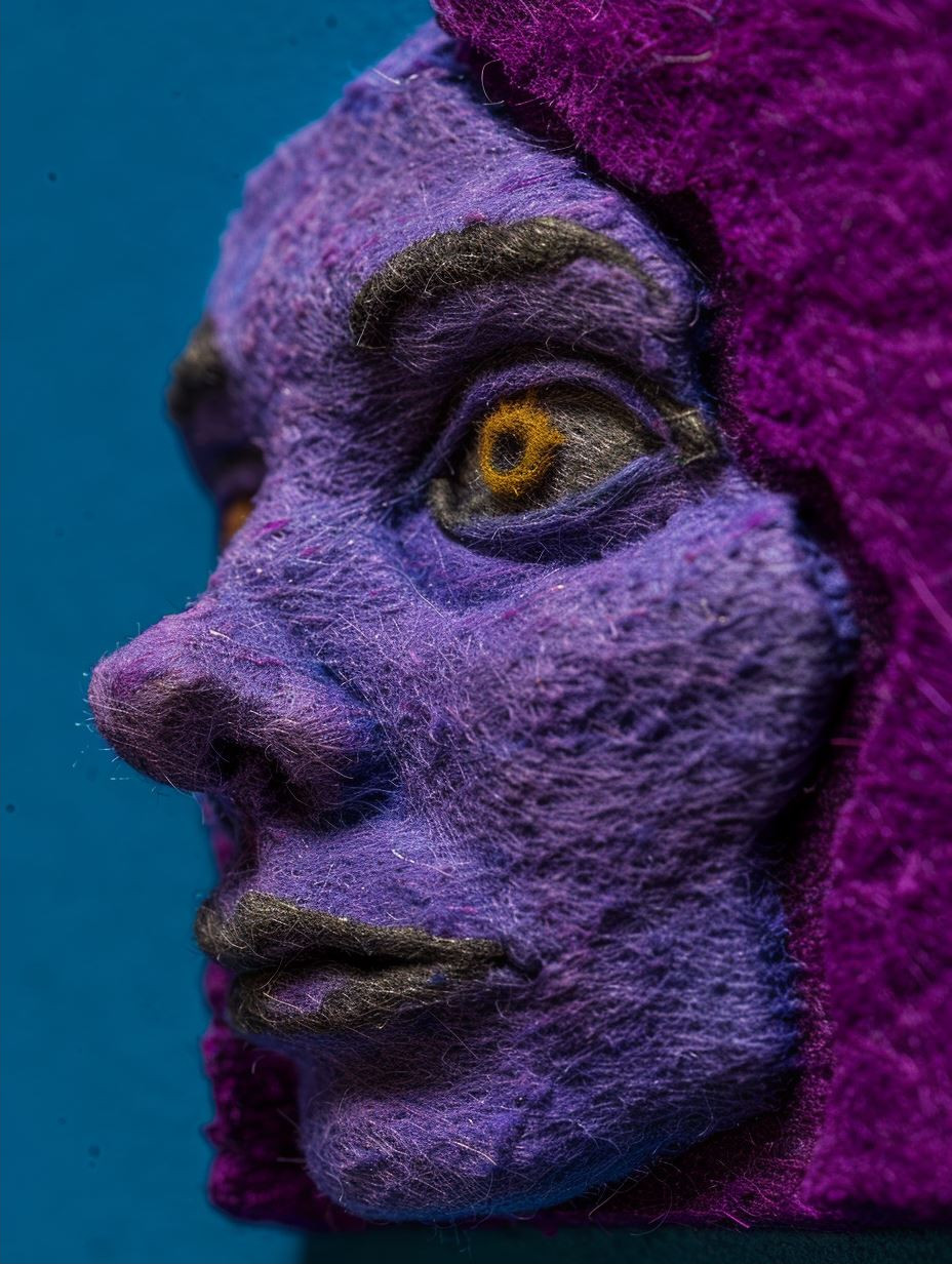 Violet Textile Portrait Study - Image 2