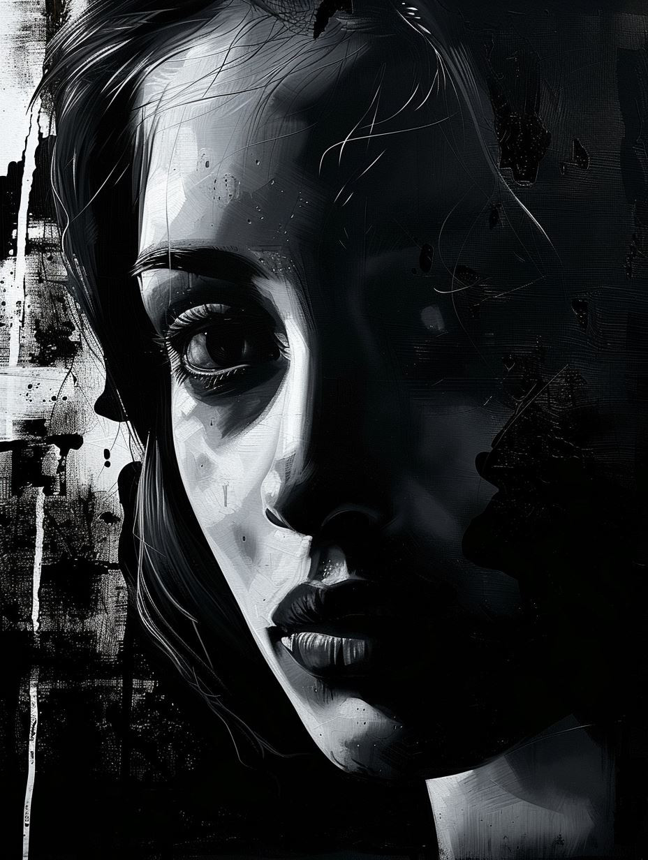Noir Shadow Fragmented Portrait - Image 4