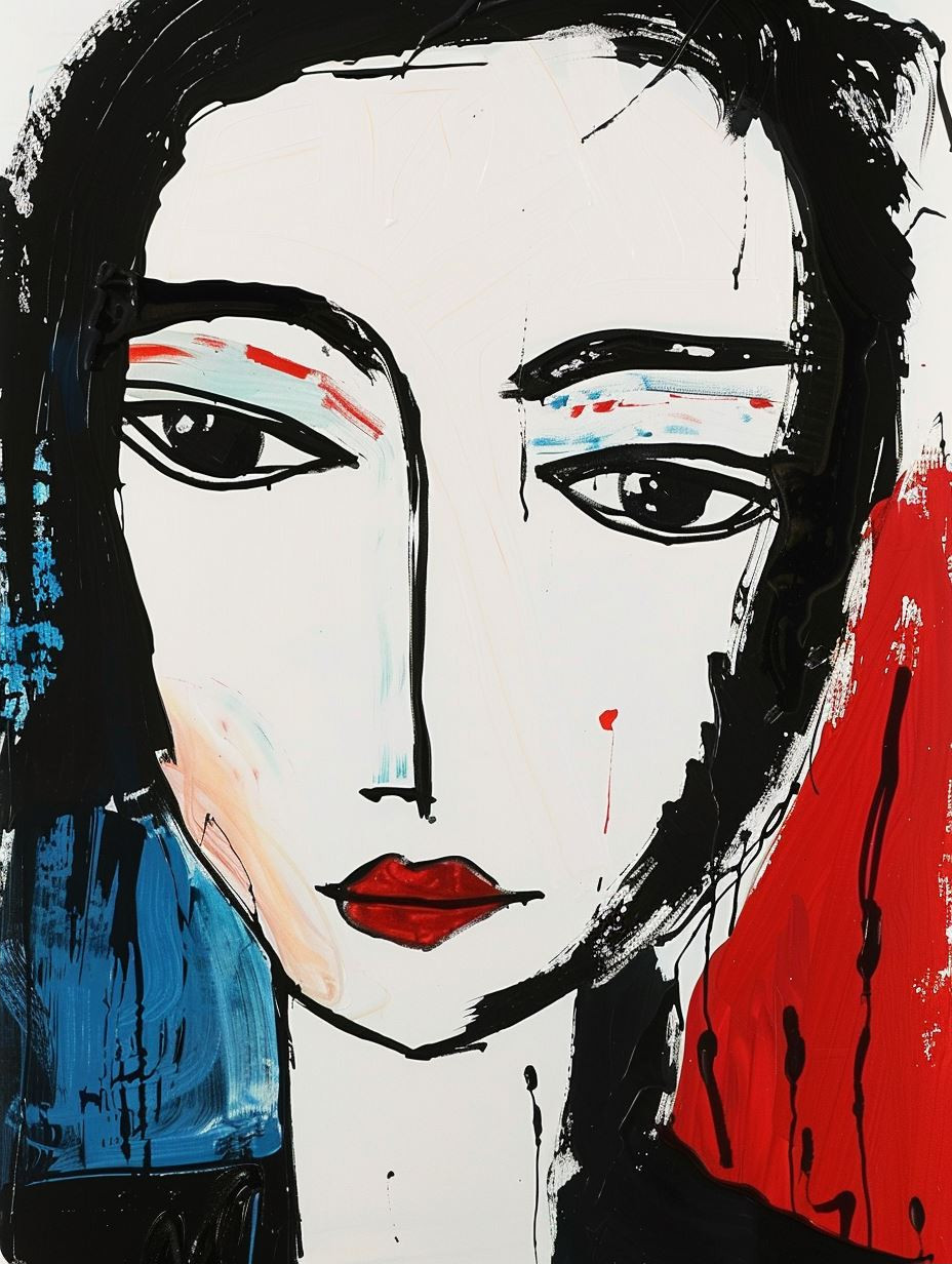 Abstract Faces in Bold Ink and Color - Image 2