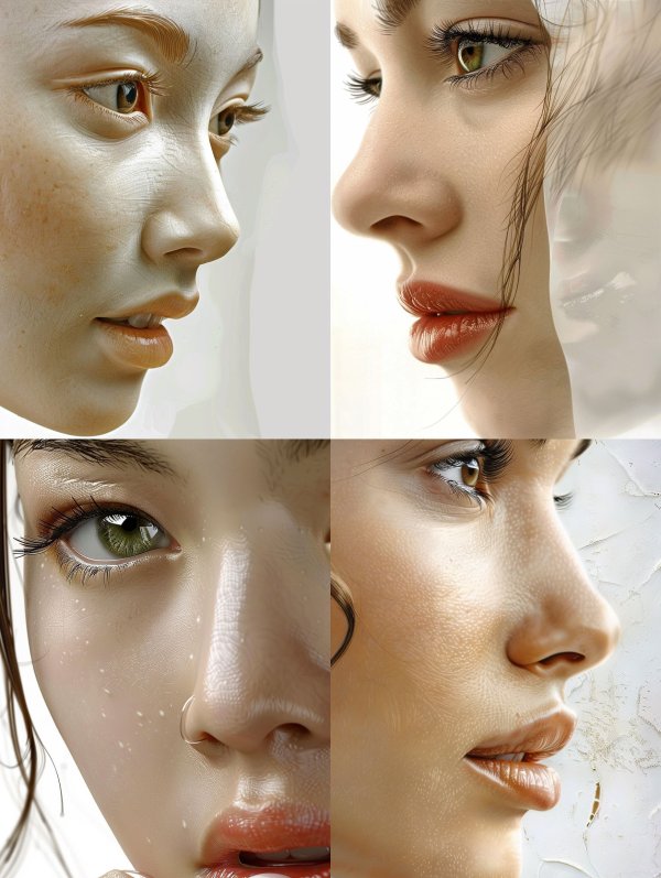 Hyper-Realistic Porcelain Humanoid Study