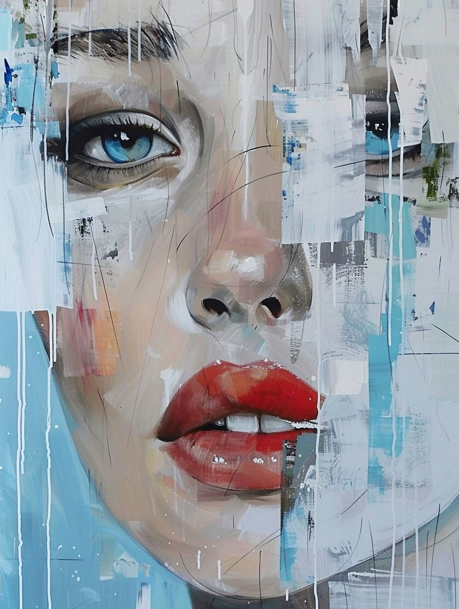 Fragmented Gaze: A Study in Blue - Image 4