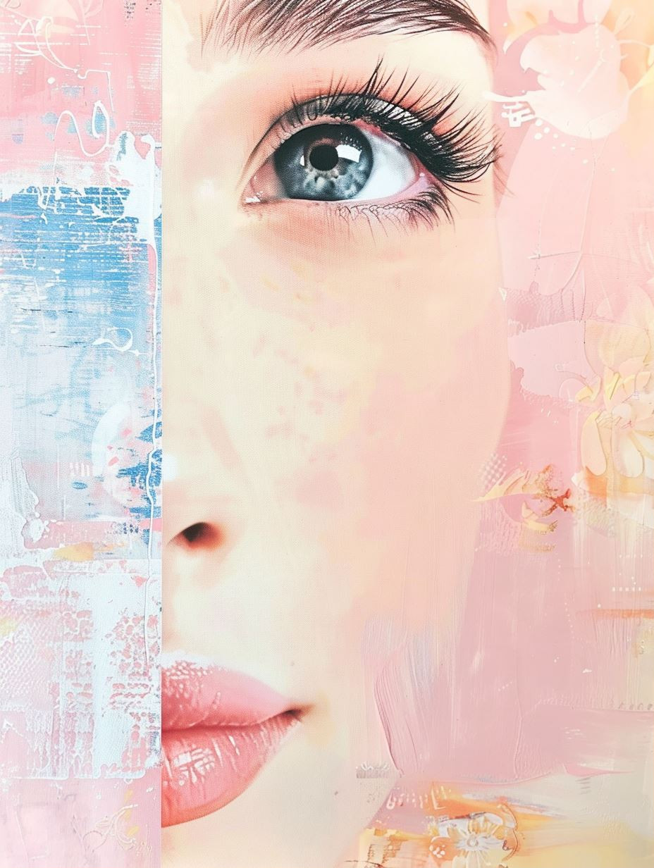 Ethereal Pastel Portrait Collage - Image 1