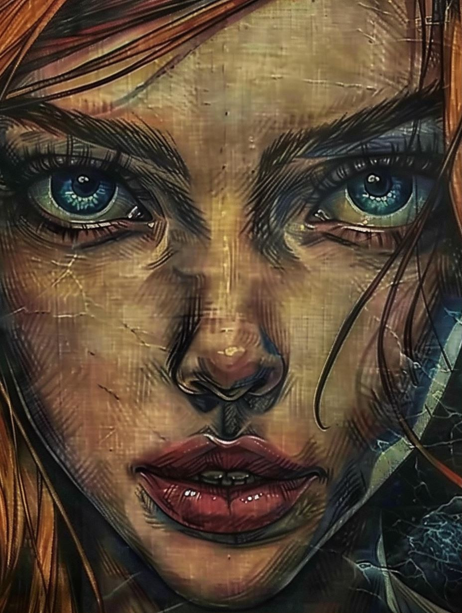 Weathered Soul Digital Portrait - Image 1