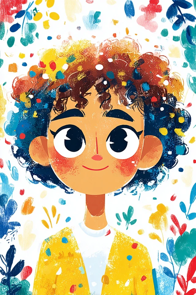 Vibrant Whimsy Portrait - Image 1