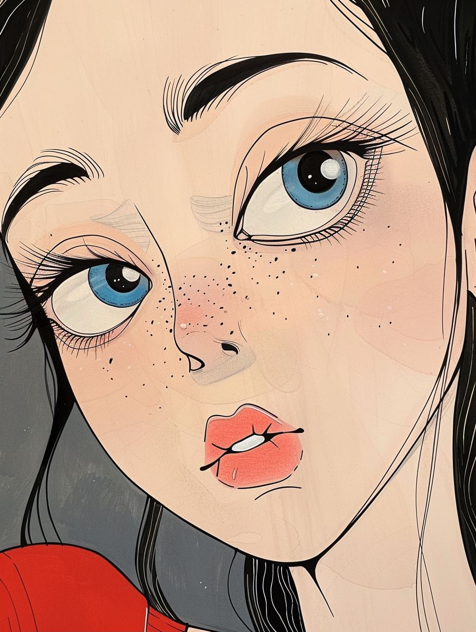 Modern Stylized Portrait Art - Image 1