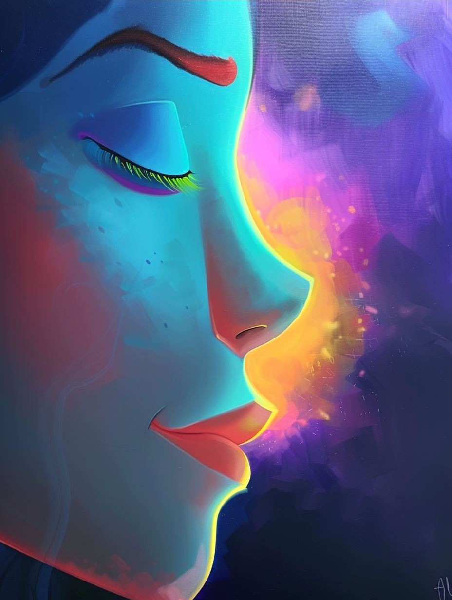 Neon Dreams: Ethereal Digital Portraits - Image 3