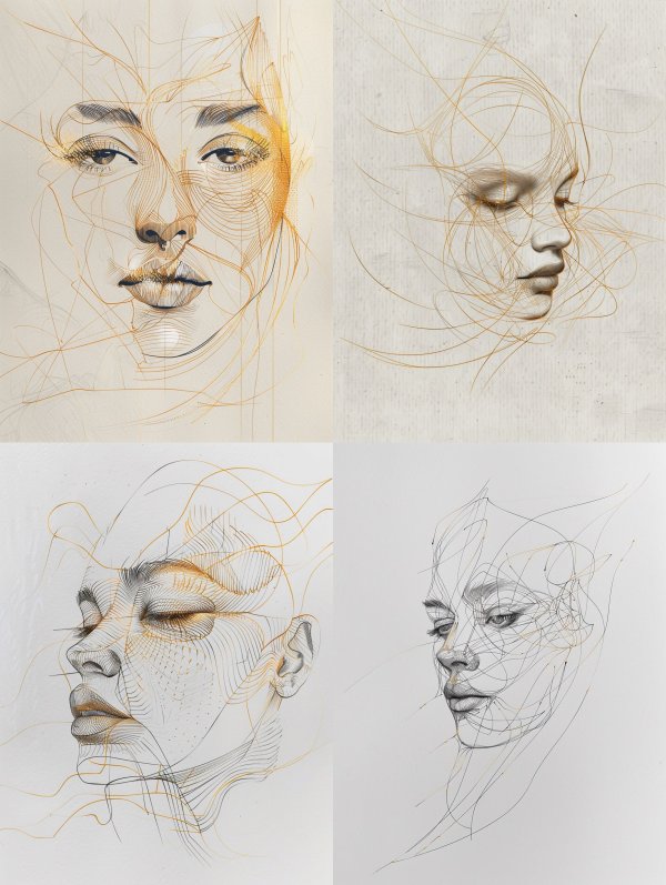 Ethereal Charcoal Portrait Sketches