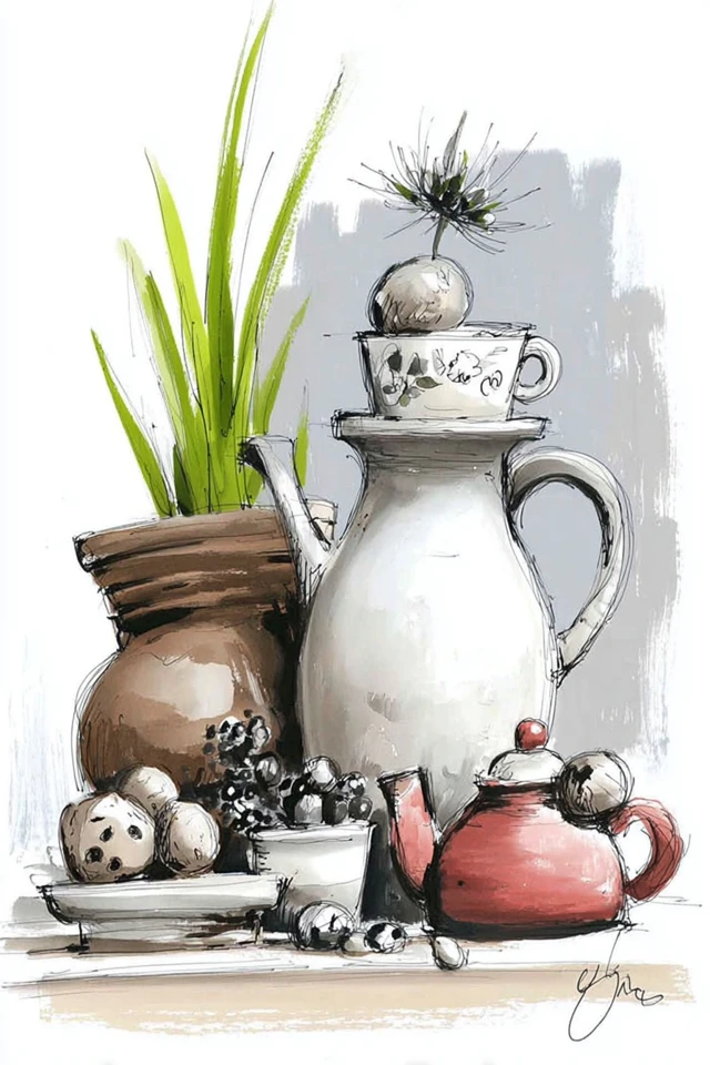 Elegant Charcoal Muse - Image 3