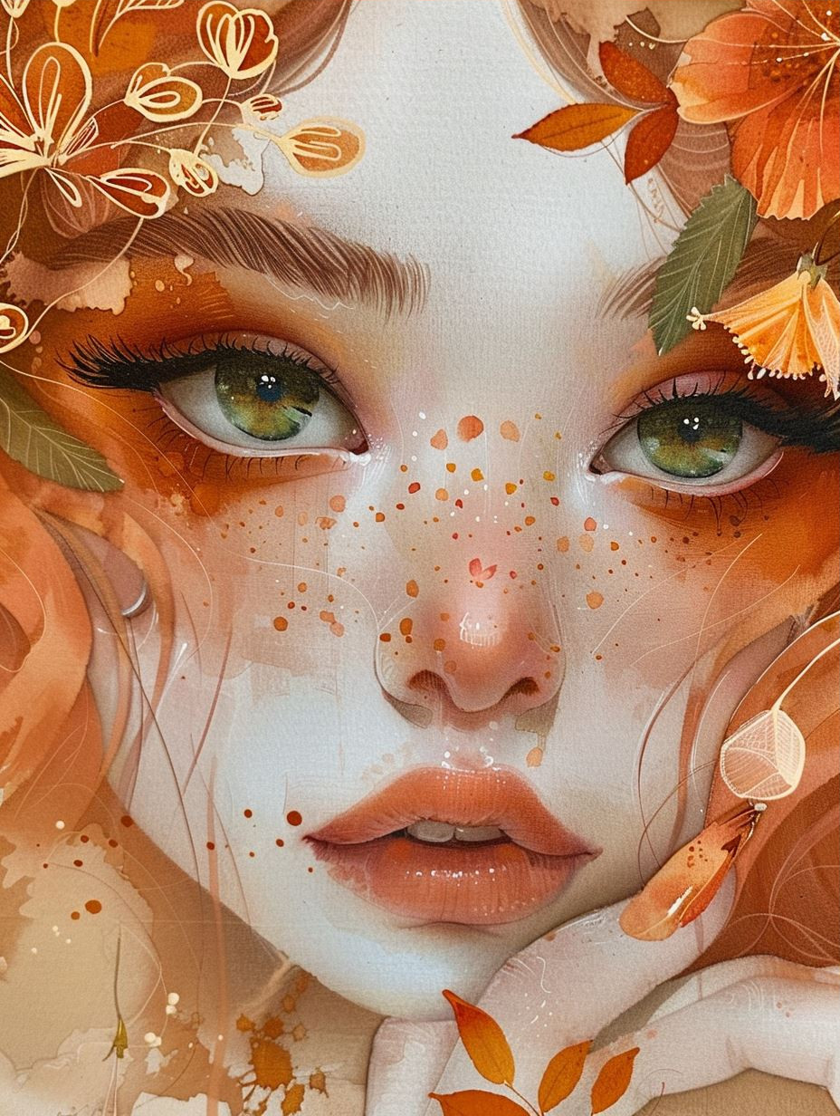 Autumnal Bloom Ethereal Portrait - Image 3