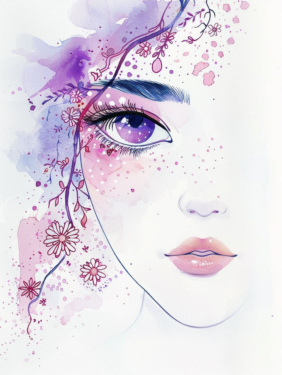 Ethereal Dreams in Purple Hues - Image 3
