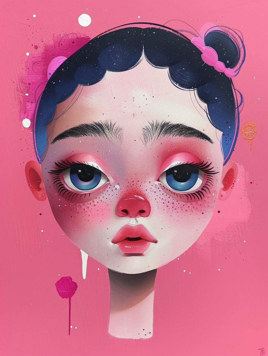 Whimsical Pink Dream Portraits - Image 2