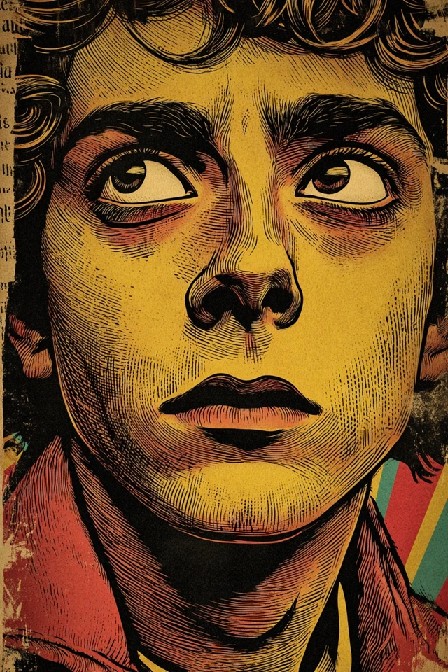 Vintage Comic Ink Portrait - Image 1