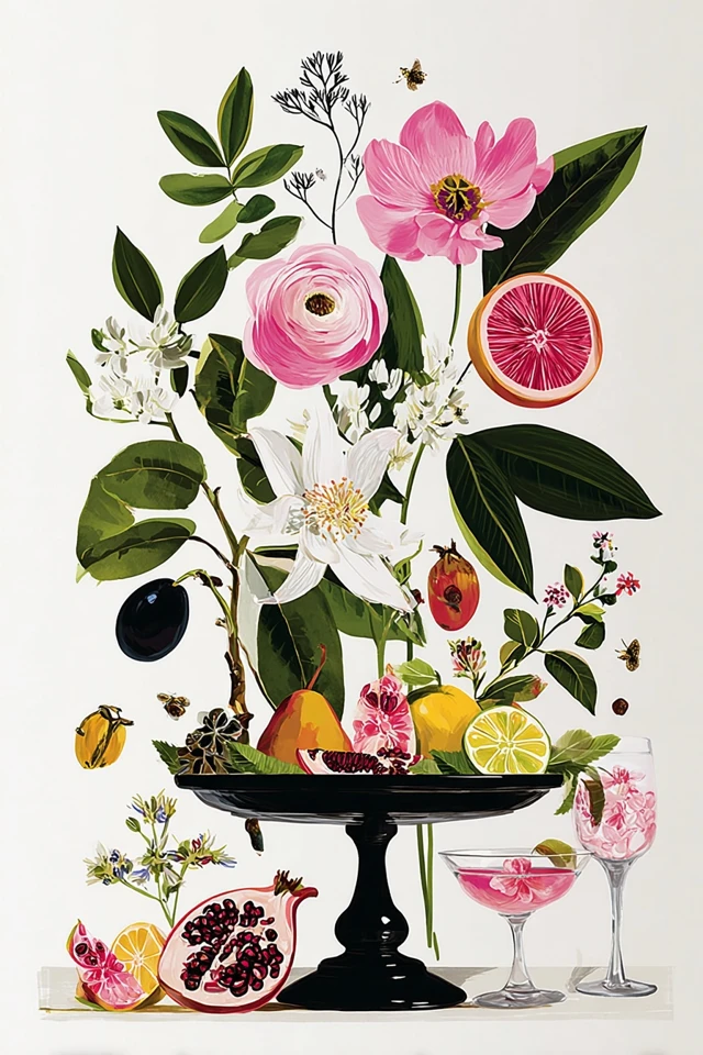 Floral Elegance in Art and Nature - Image 3