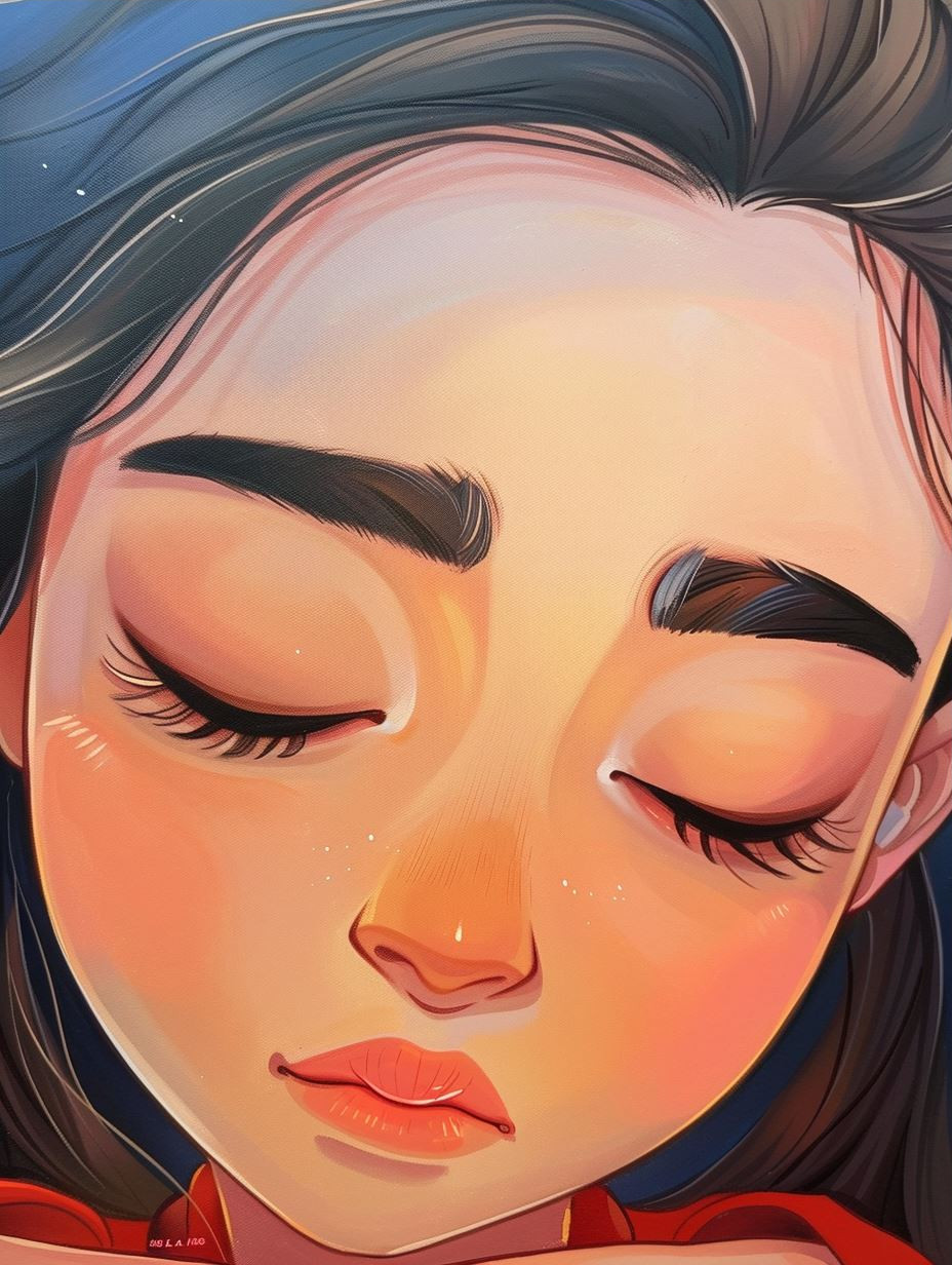 Digital Art Portraits of Expressive Young Women - Image 3