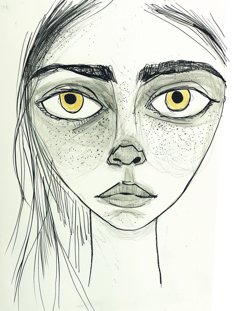 Whimsical Sketches of Ethereal Female Portraits - Image 4