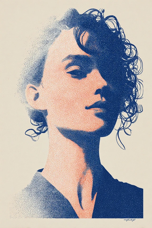 Azure Stipple Muse - Image 1