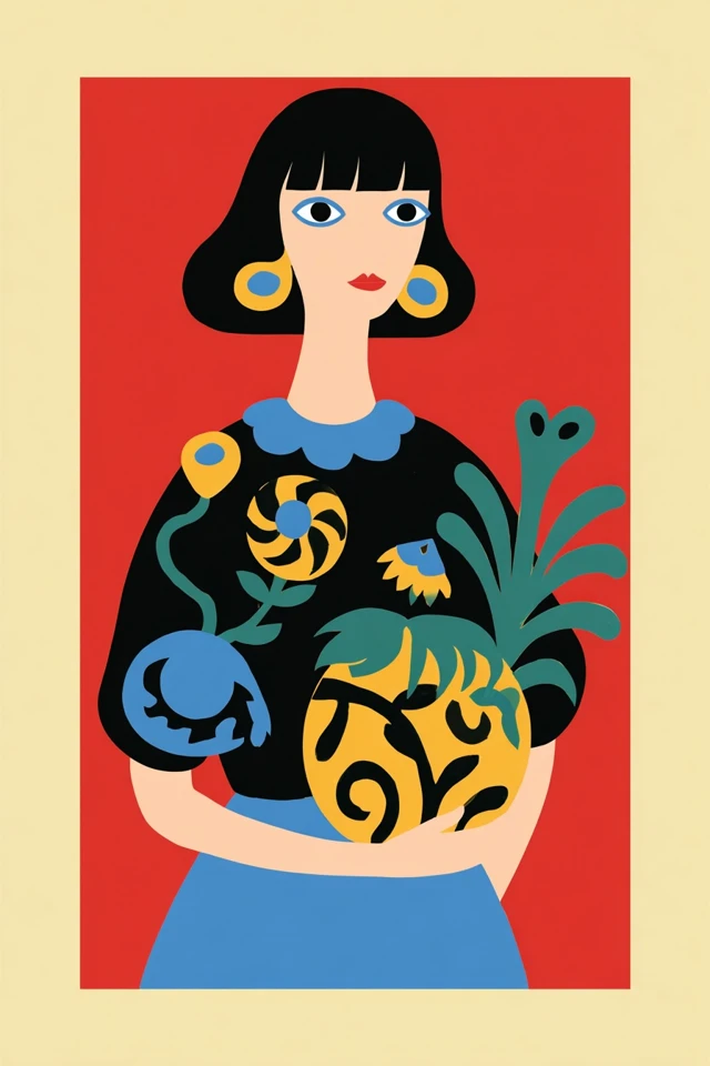 Modernist Floral Muse - Image 1