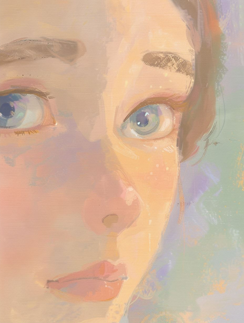 Ethereal Gazes in Pastel Hues - Image 2