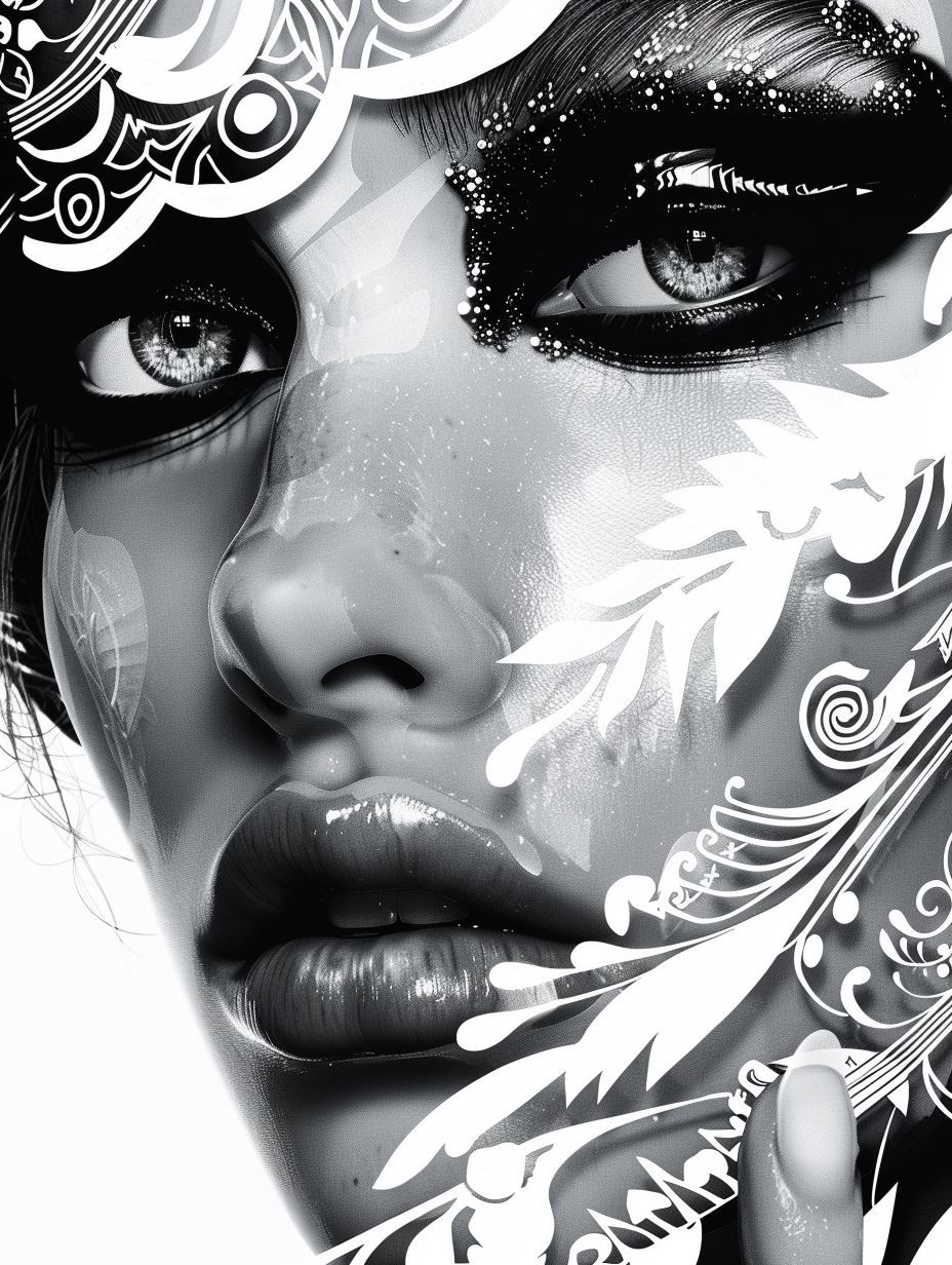 Monochrome Floral Gothic Portraits - Image 2