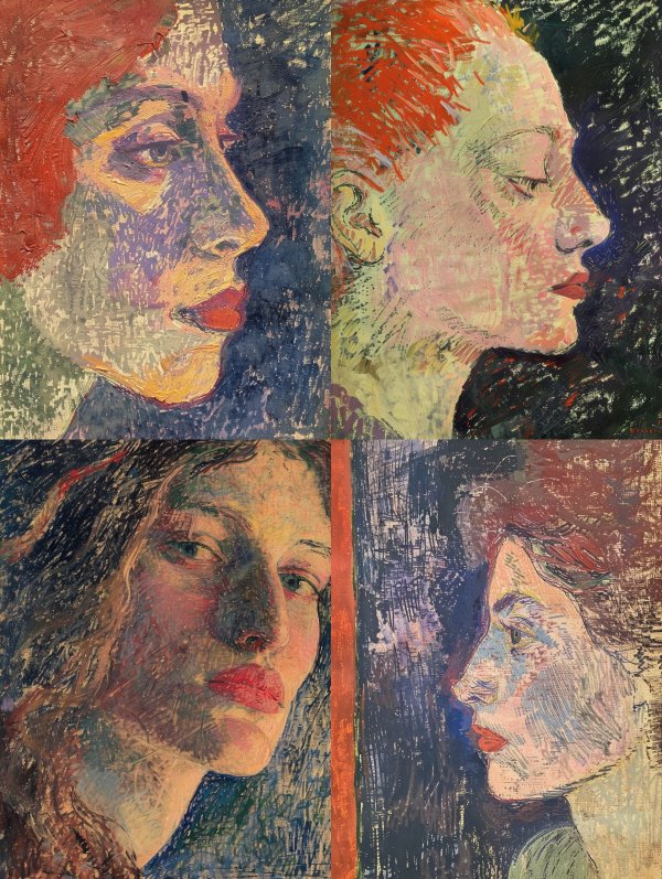 Prismatic Impasto Portrait Study